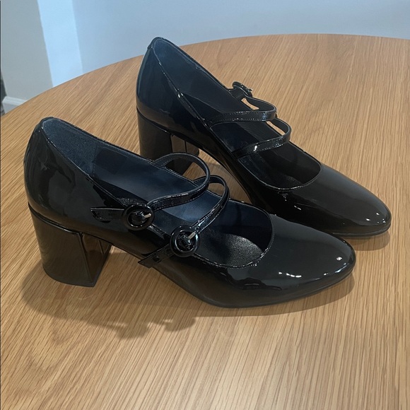 Black Patent Leather Jonak Paris Mary Jane Shoes Size 40 - Picture 2 of 11